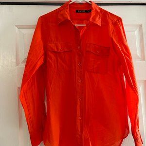 Lauren by Ralph Lauren Poppy Red Button-Down, Size Medium